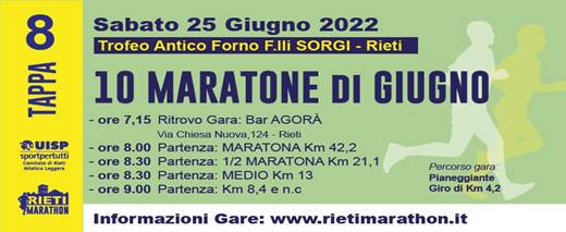 10 Maratone di Giugno (Tappa 8 ~ Maratona)