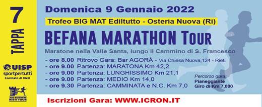 Befana Marathon Tour (Tappa 7 ~ Lunghissimo)