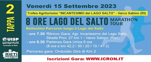 8 Ore Lago del Salto Marathon Tour (Tappa 2)