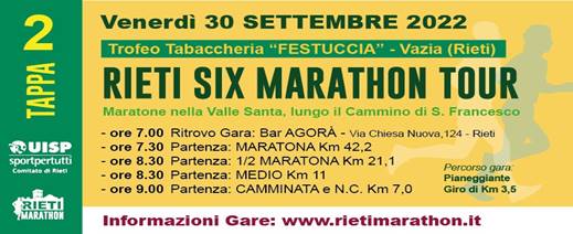 Rieti Six Marathon Tour (Tappa 2 ~ Maratona)